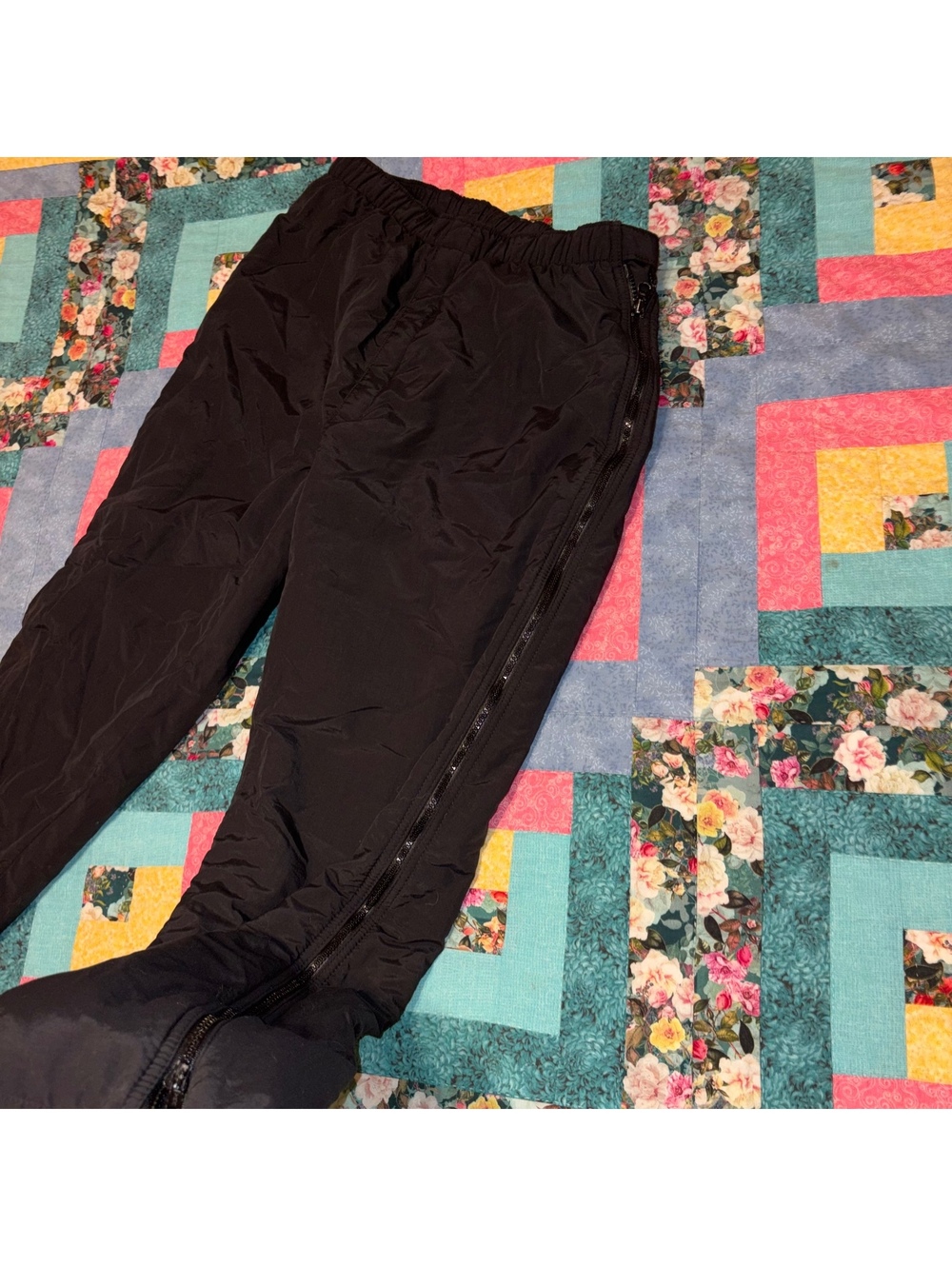 Vtg L.L. Bean Men’s M Black Insulated Side Zip Ski Snow Pants Regular -Excellent - Picture 7 of 9